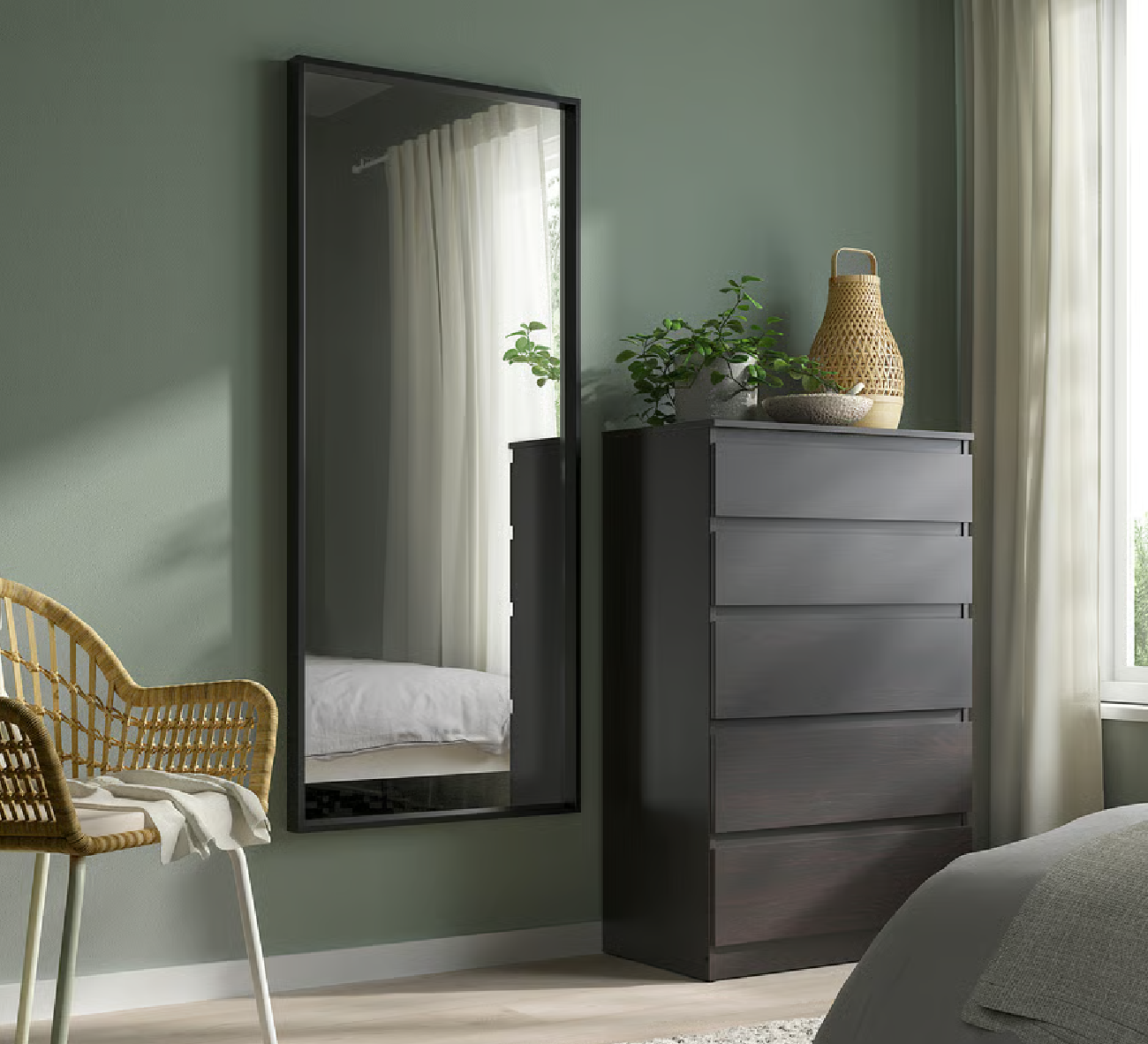 Zrcadlo 65x150 - Černé - Obrázek 2